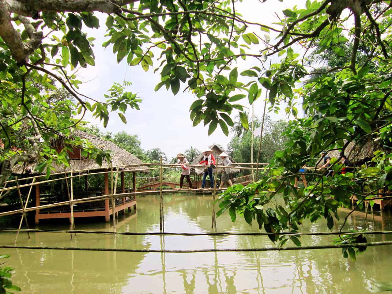 Southern Vietnam and Cambodia Itinerary - Monkey Bridge crossing in South Vietnam